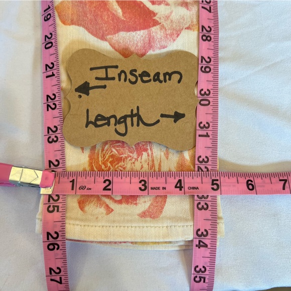 Hudson Collin Crop Floral Skinny Stretch Denim Jean Size 24 EUC - Picture 16 of 16